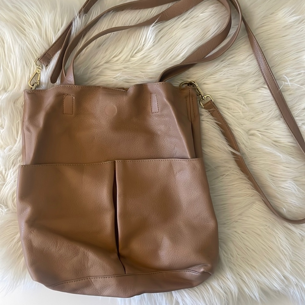 Tan Large Crossbody Bag